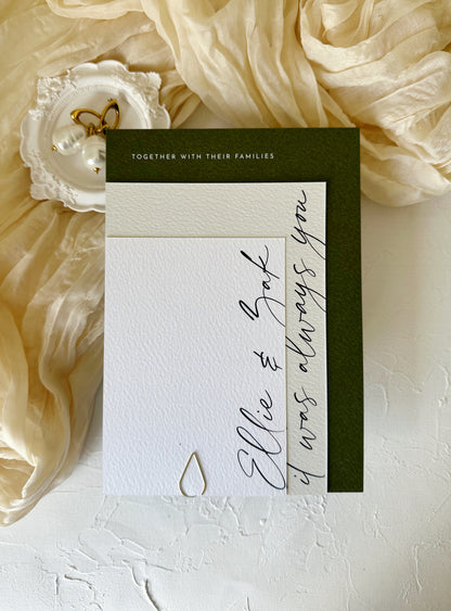 Aura Wedding Invitation | Three Card Suite
