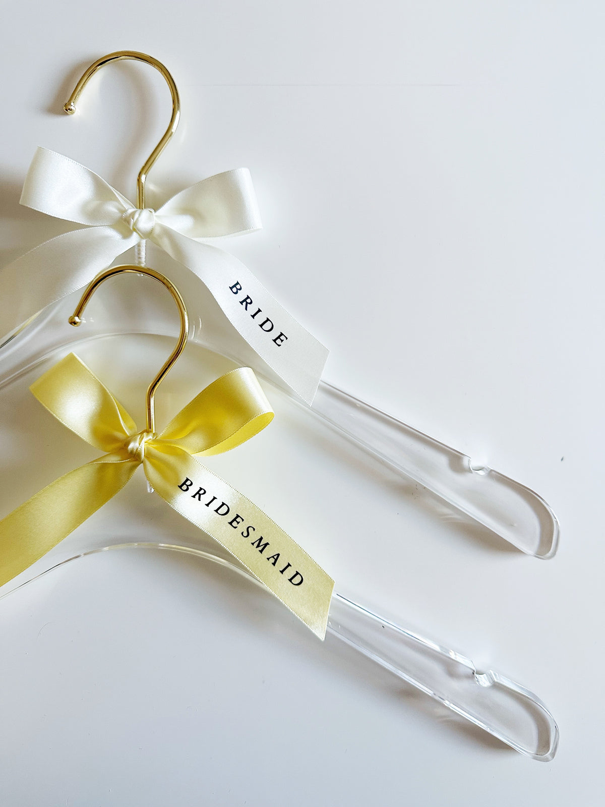 Personalised Bridal Party Hanger Ribbons | Customisable Wedding Ribbons ...