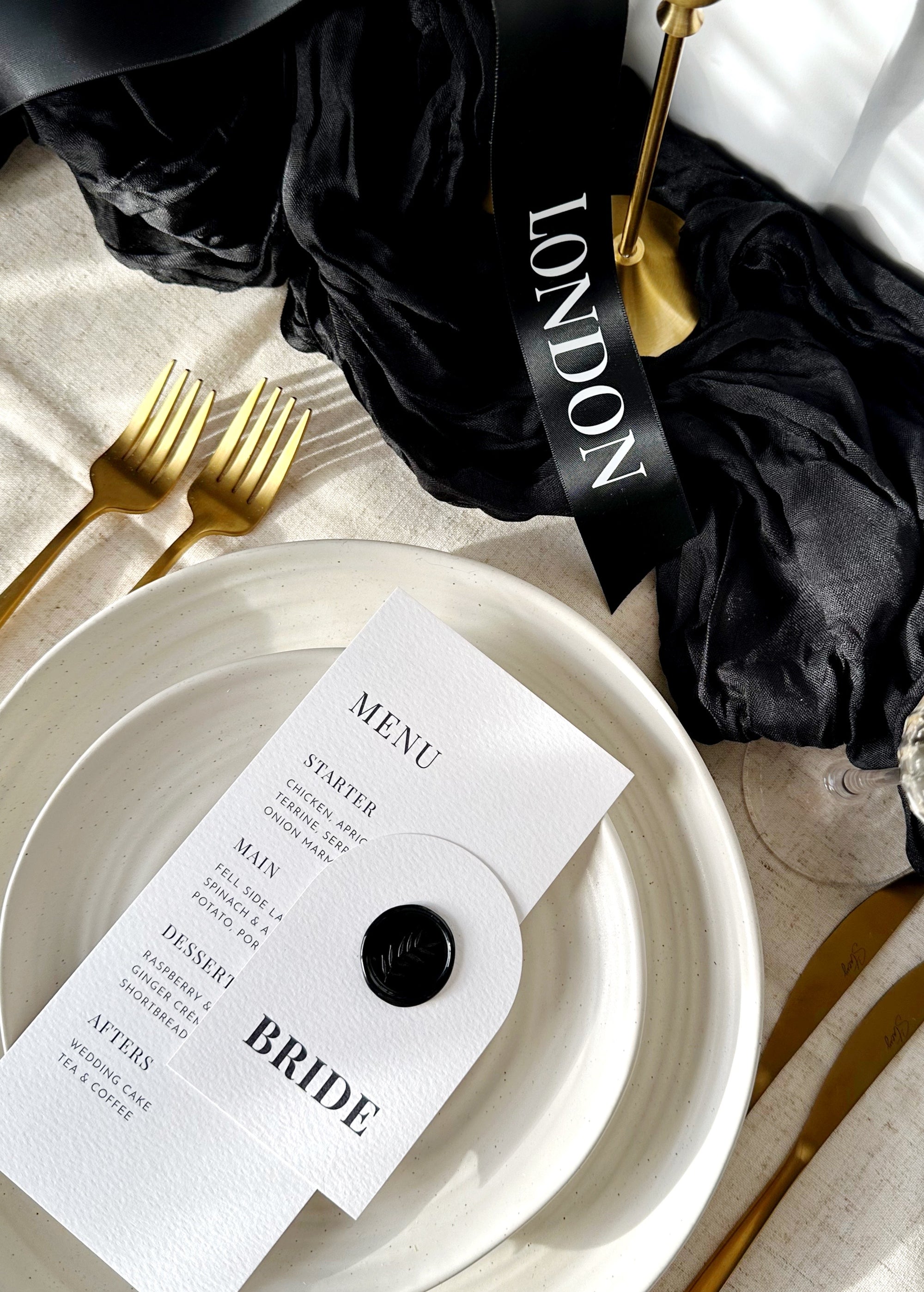 Personalised Wedding Table Name & Number Ribbons – Forever Paper Co