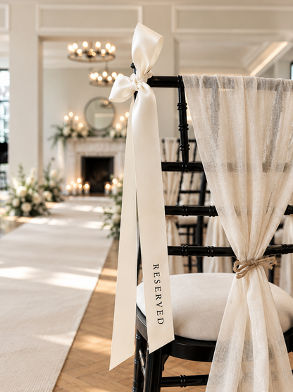 Personalised Reserved Chair Ribbons