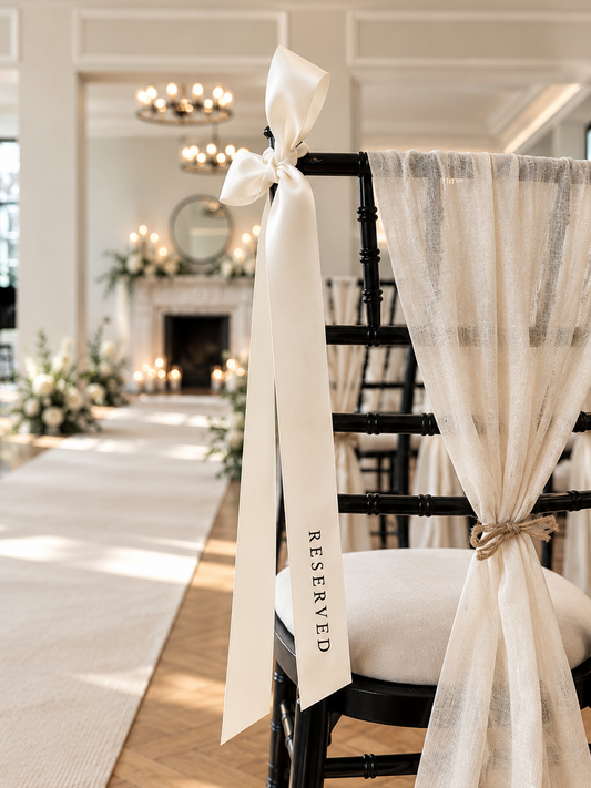 Personalised Reserved Chair Ribbons