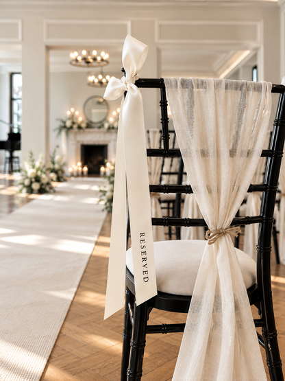 Personalised Reserved Chair Ribbons