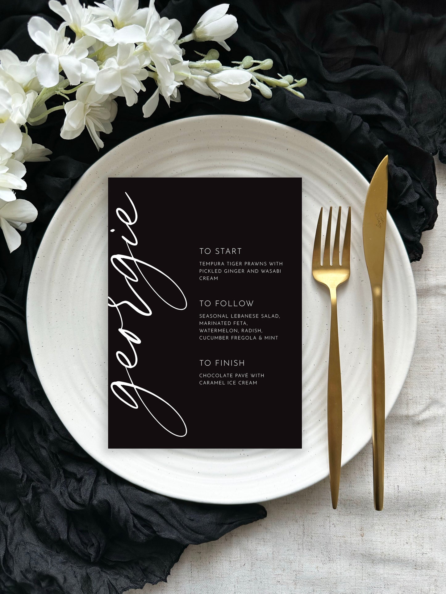 Aura Place Setting Menu