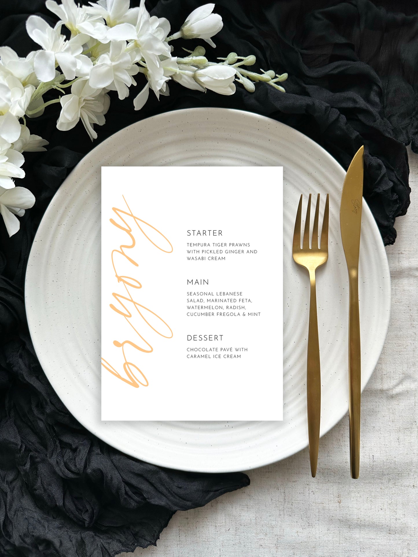 Aura Place Setting Menu