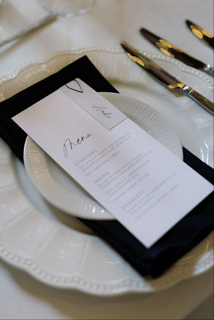 Aura Menu | With Name Tag & Clip