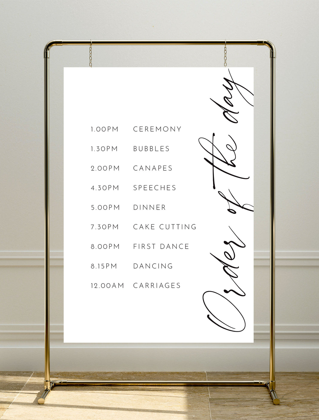 Order of the Day Signs – Forever Paper Co