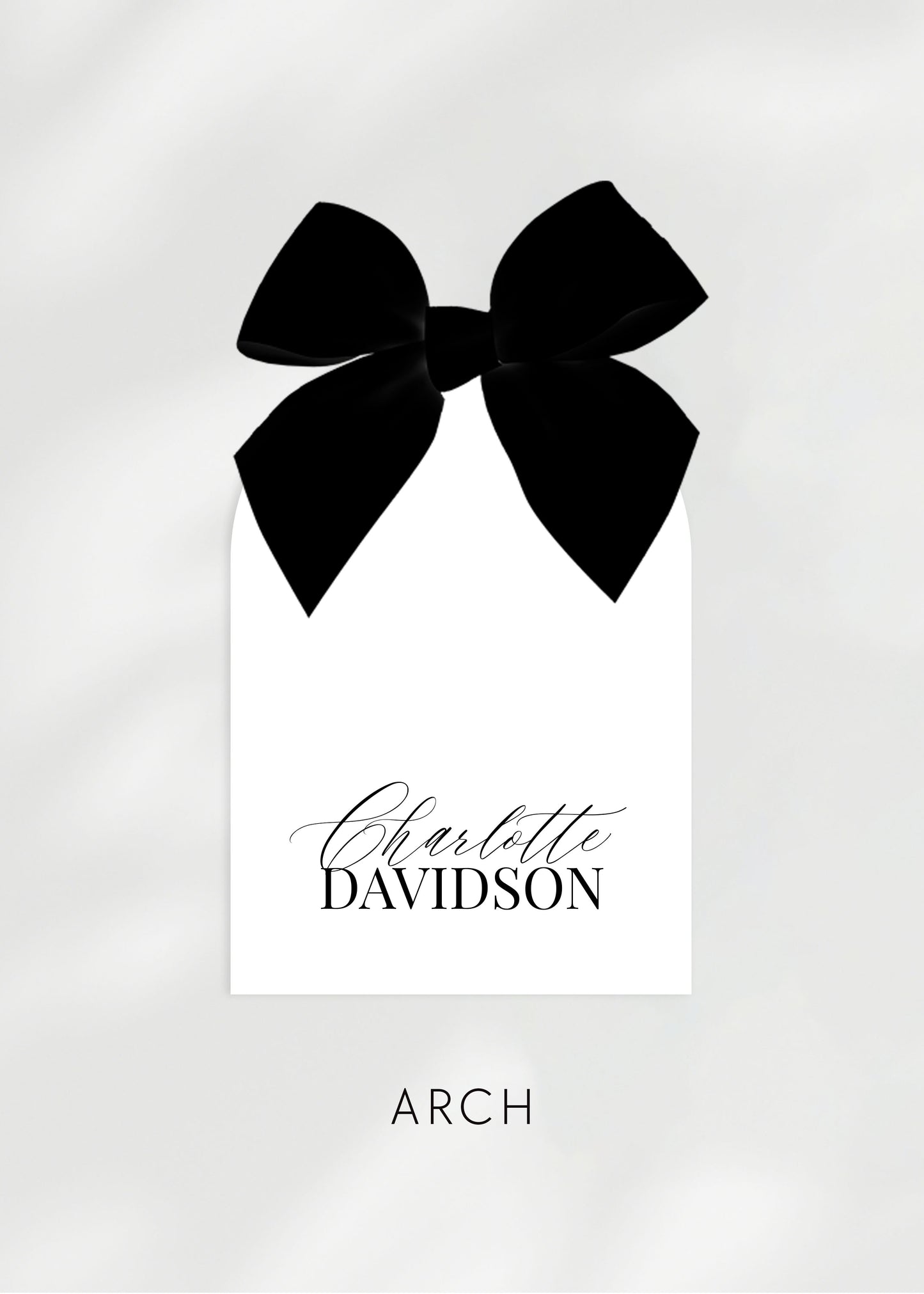 Ophelia Place Name Card | with Bow