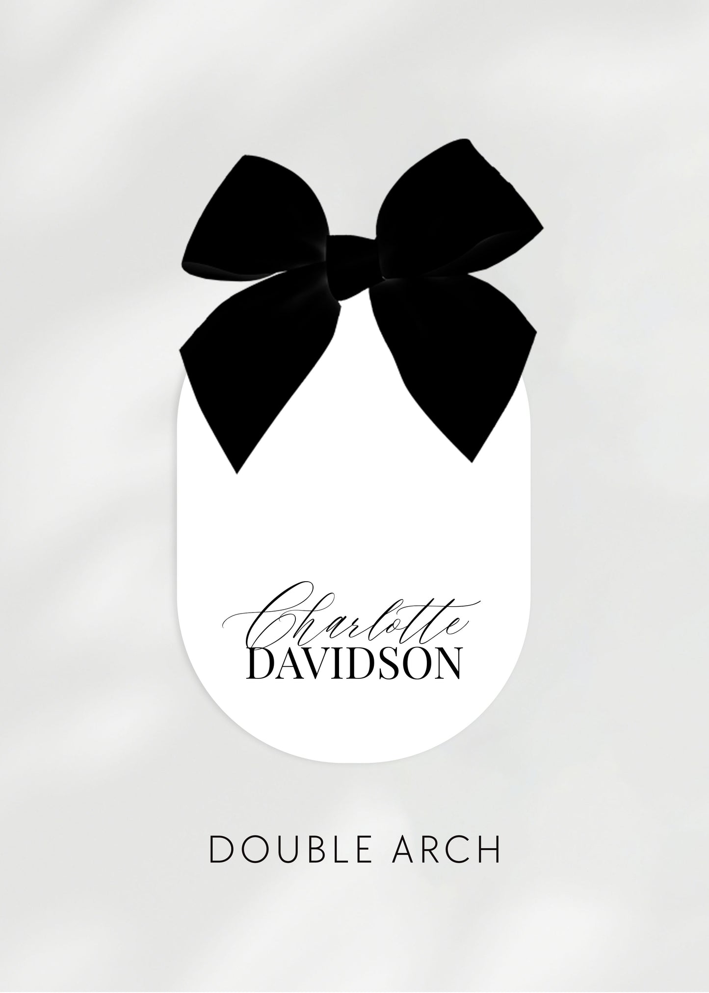 Ophelia Place Name Card | with Bow