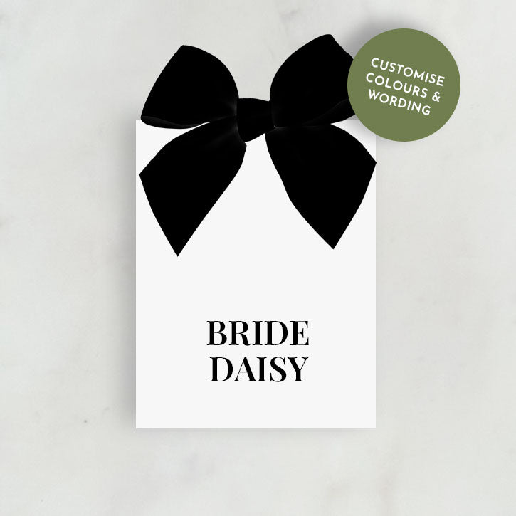 Calypso Place Name Card | with Bow