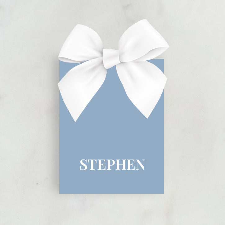 Calypso Place Name Card | with Bow