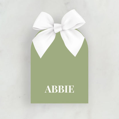 Calypso Place Name Card | with Bow