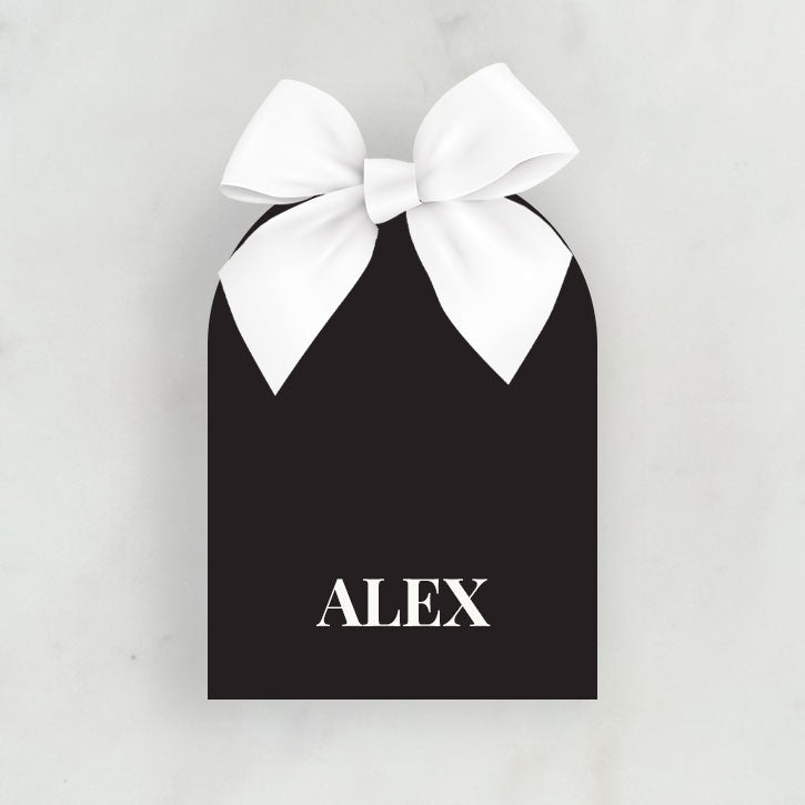 Calypso Place Name Card | with Bow