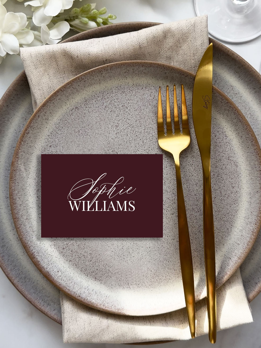 Ophelia Place Name Card