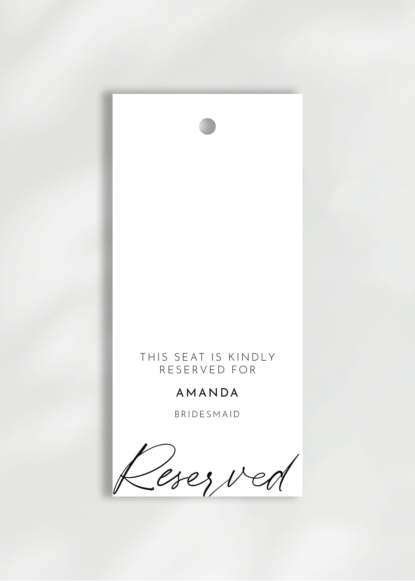 Aura Ceremony Reserved Seat Tag