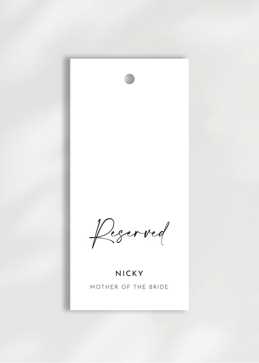 Maia Ceremony Reserved Seat Tag