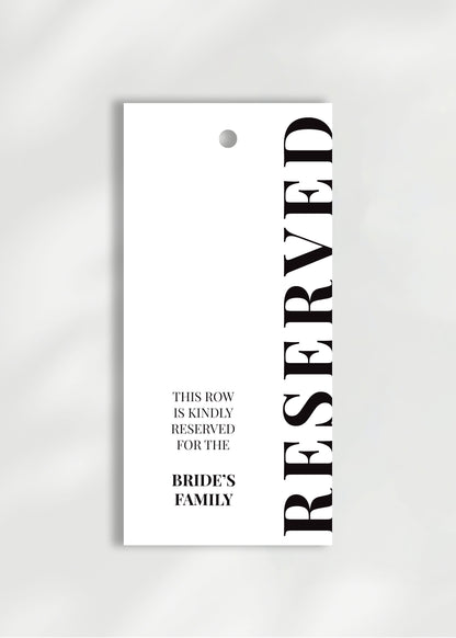 Calypso Ceremony Reserved Seat Tag