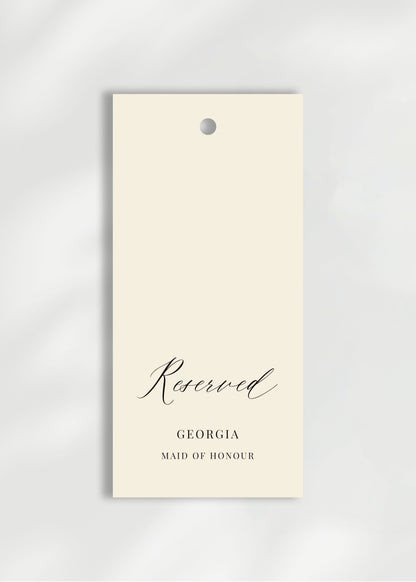 Ophelia Ceremony Reserved Seat Tag
