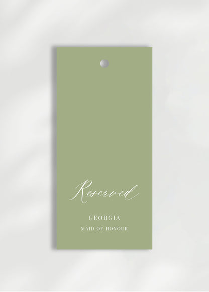 Ophelia Ceremony Reserved Seat Tag