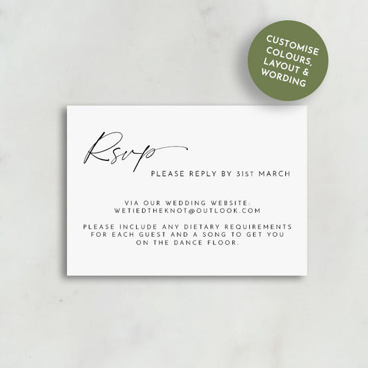 Odite Wedding Invitation RSVP