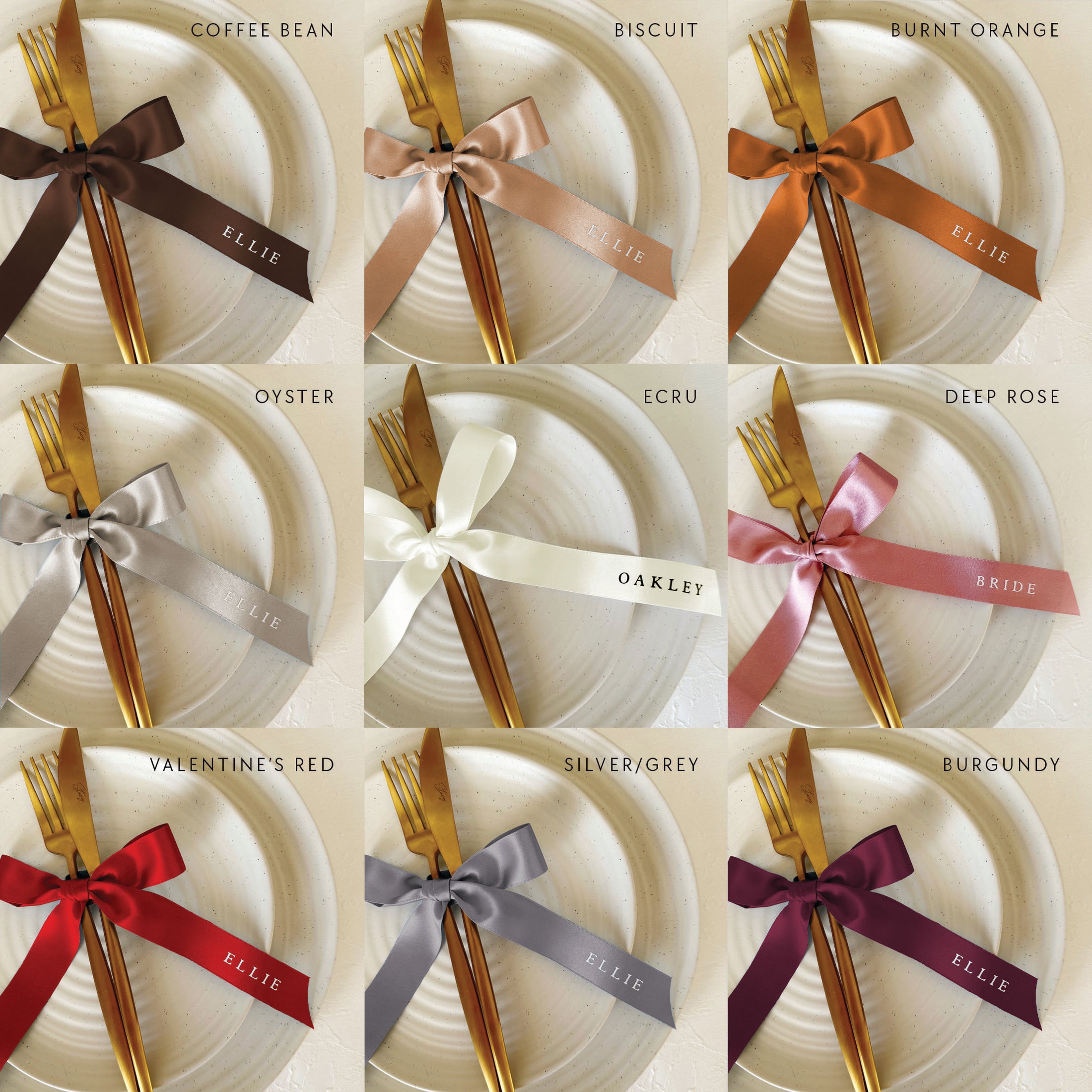 Personalised Wedding Guest Ribbon Bow Place Names – Forever Paper Co
