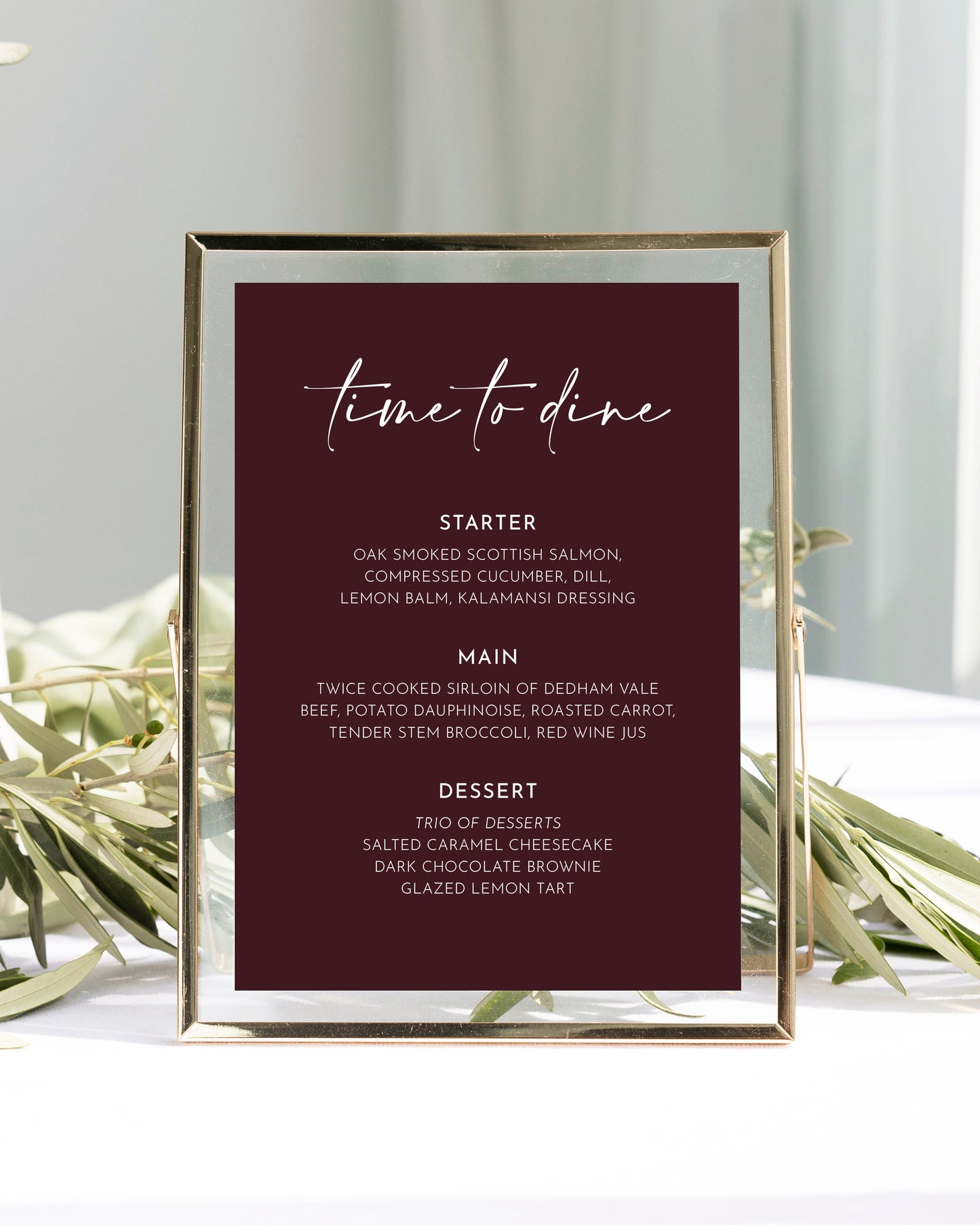 Maia Table Menu