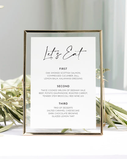 Maia Table Menu