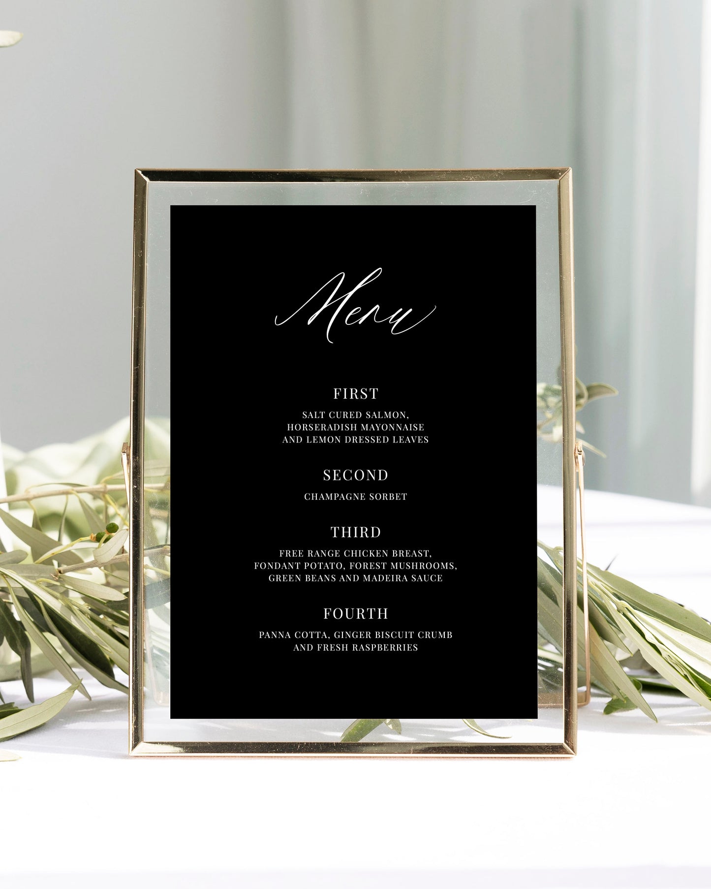 Ophelia Table Menu