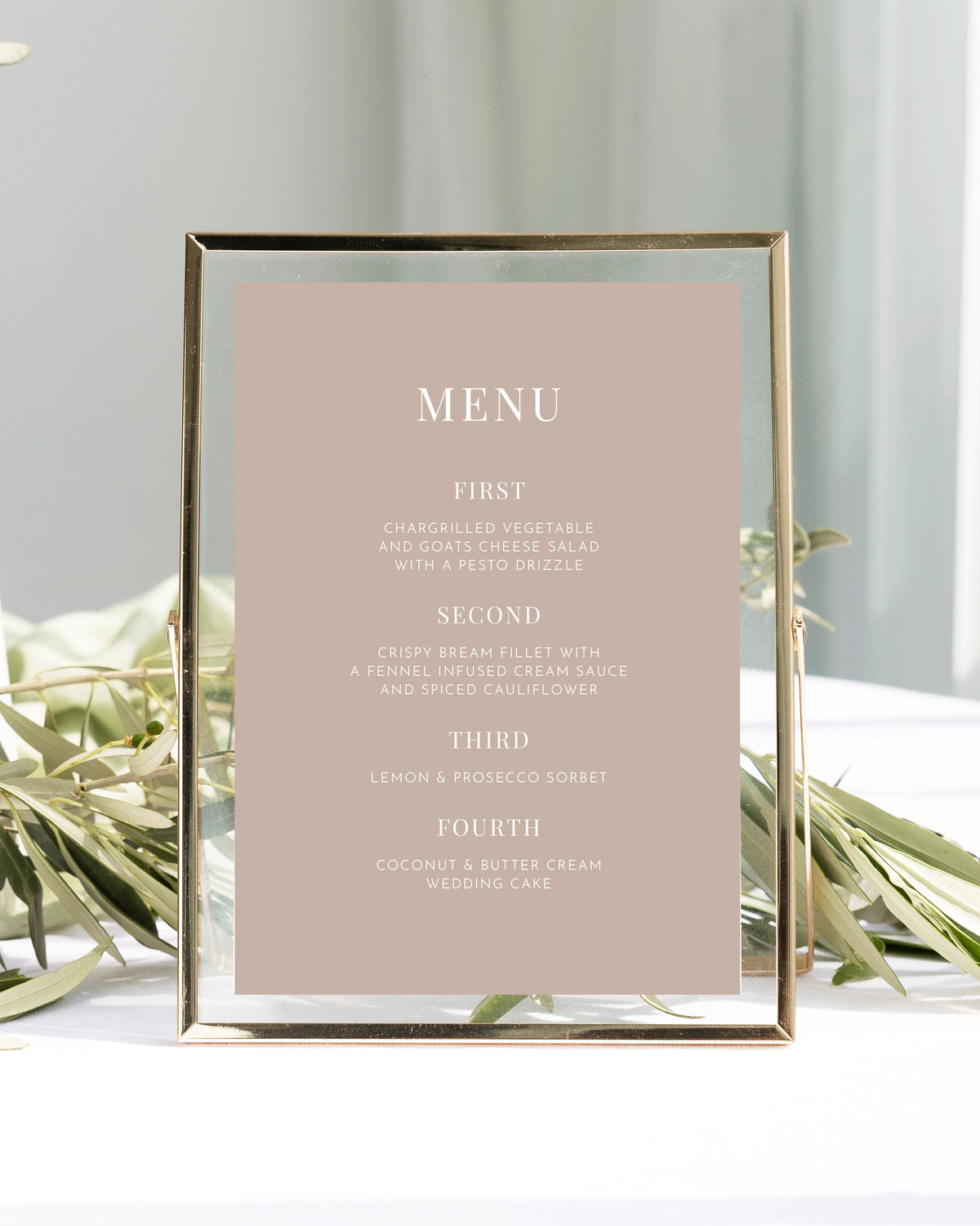 Wedding Breakfast Table Menu for Frame or Holder – Forever Paper Co
