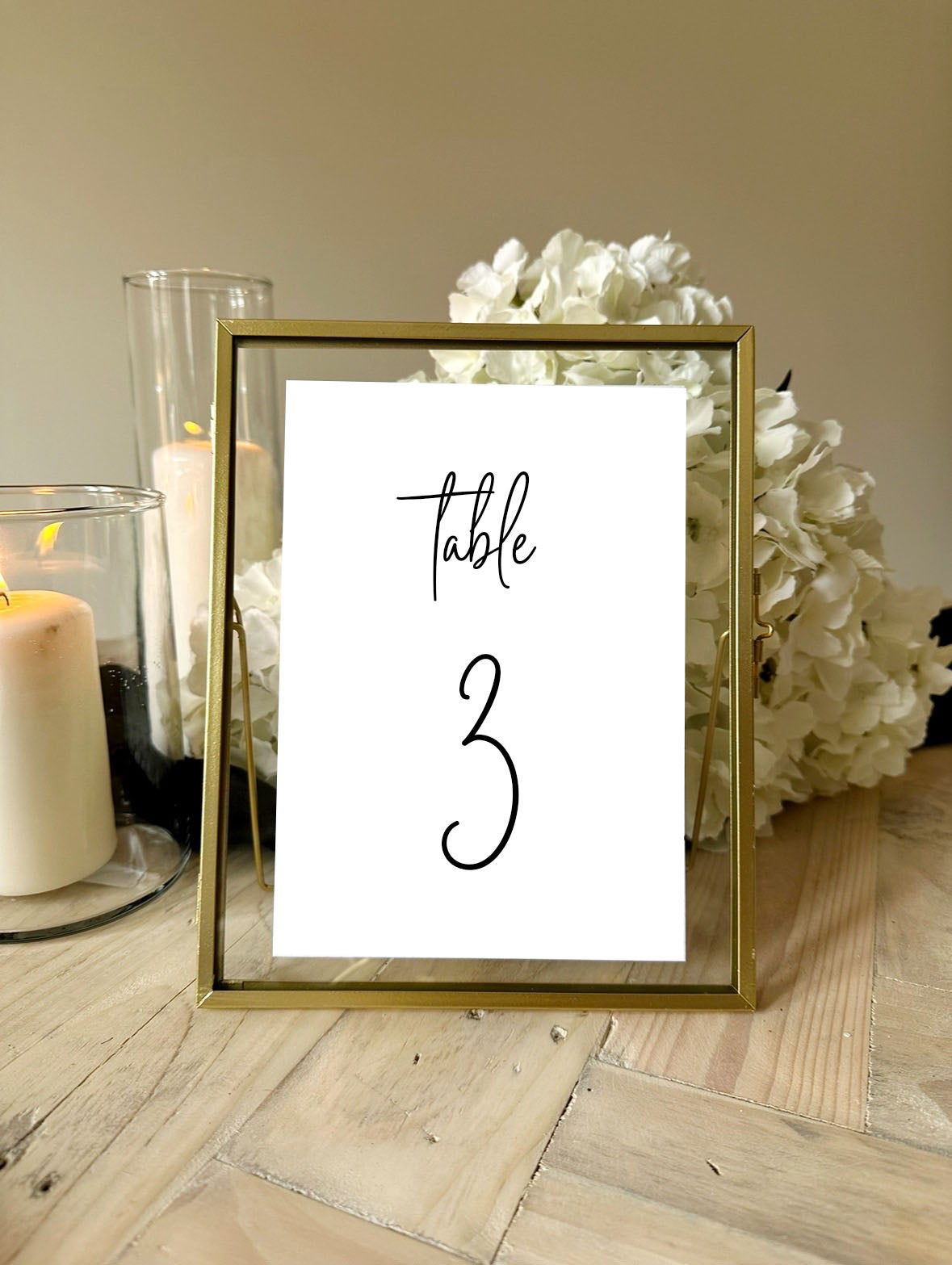 Hera Table Number Cards