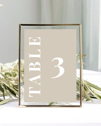 Calypso Table Number Cards