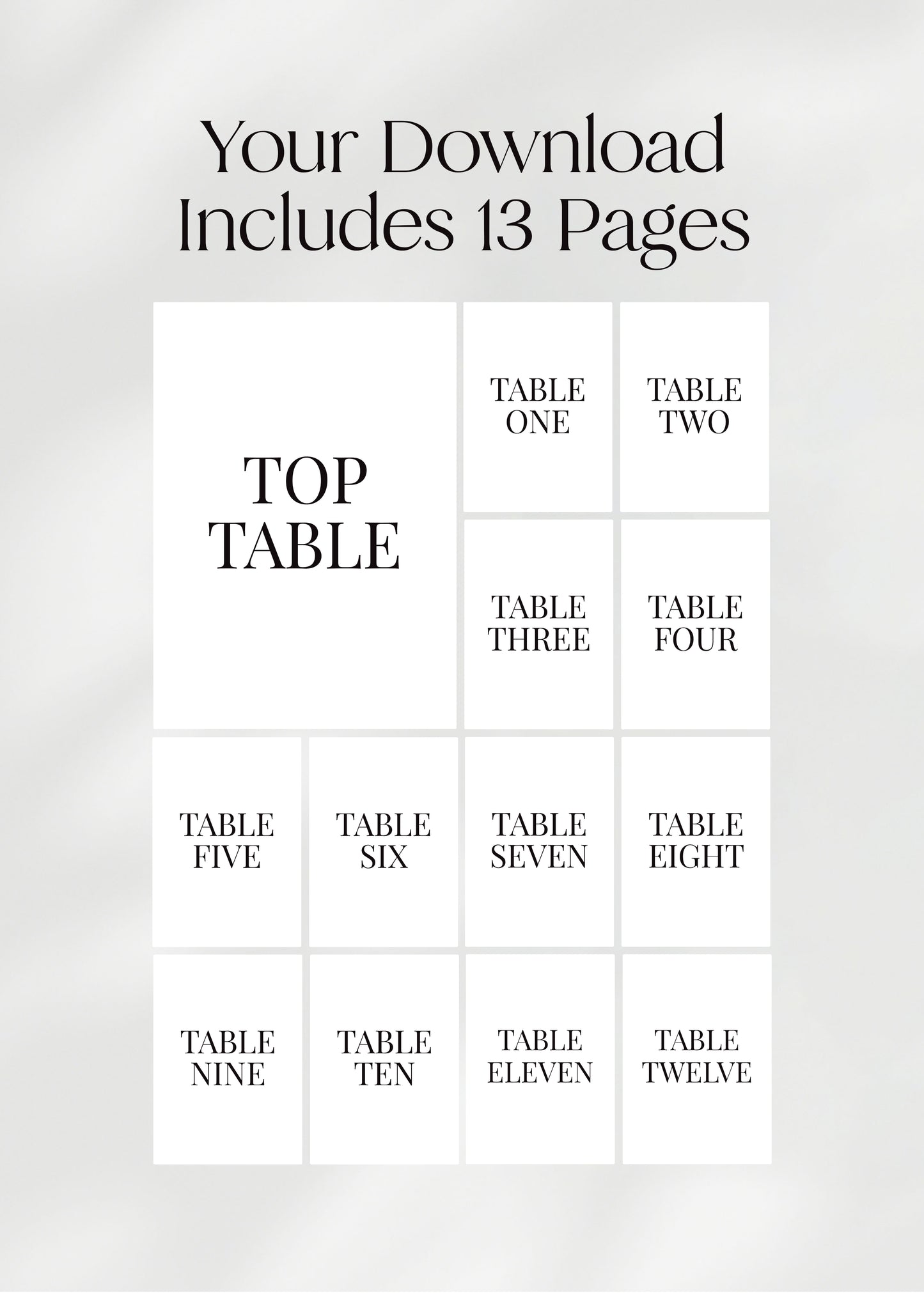 Persephone Table Number Cards | Print at Home