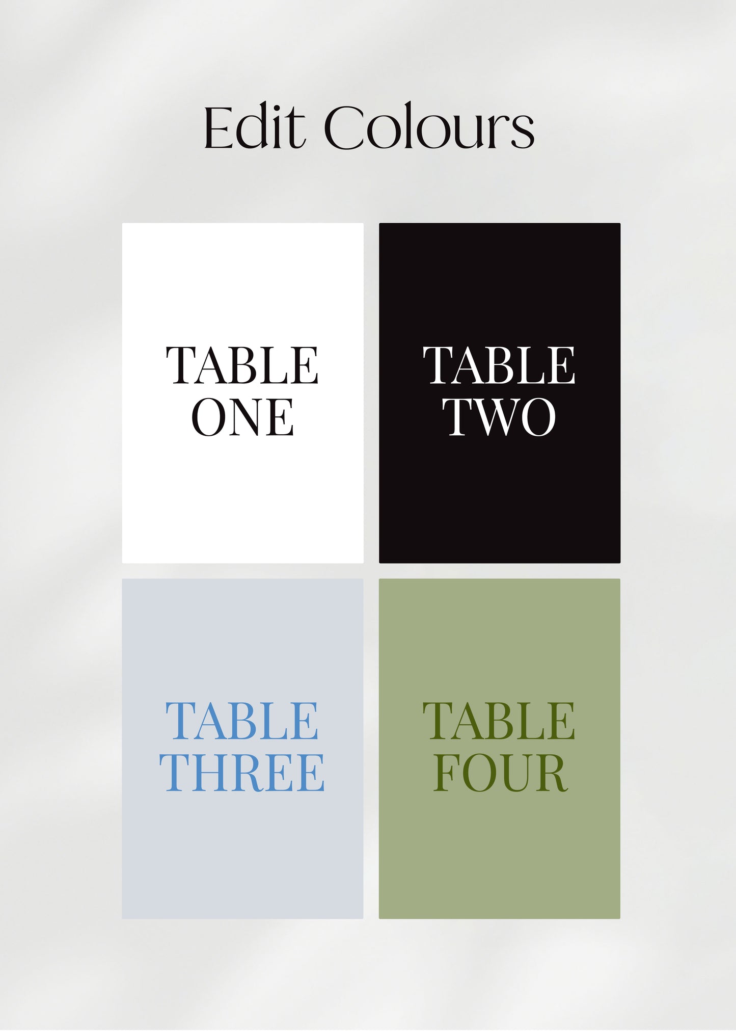 Persephone Table Number Cards | Print at Home