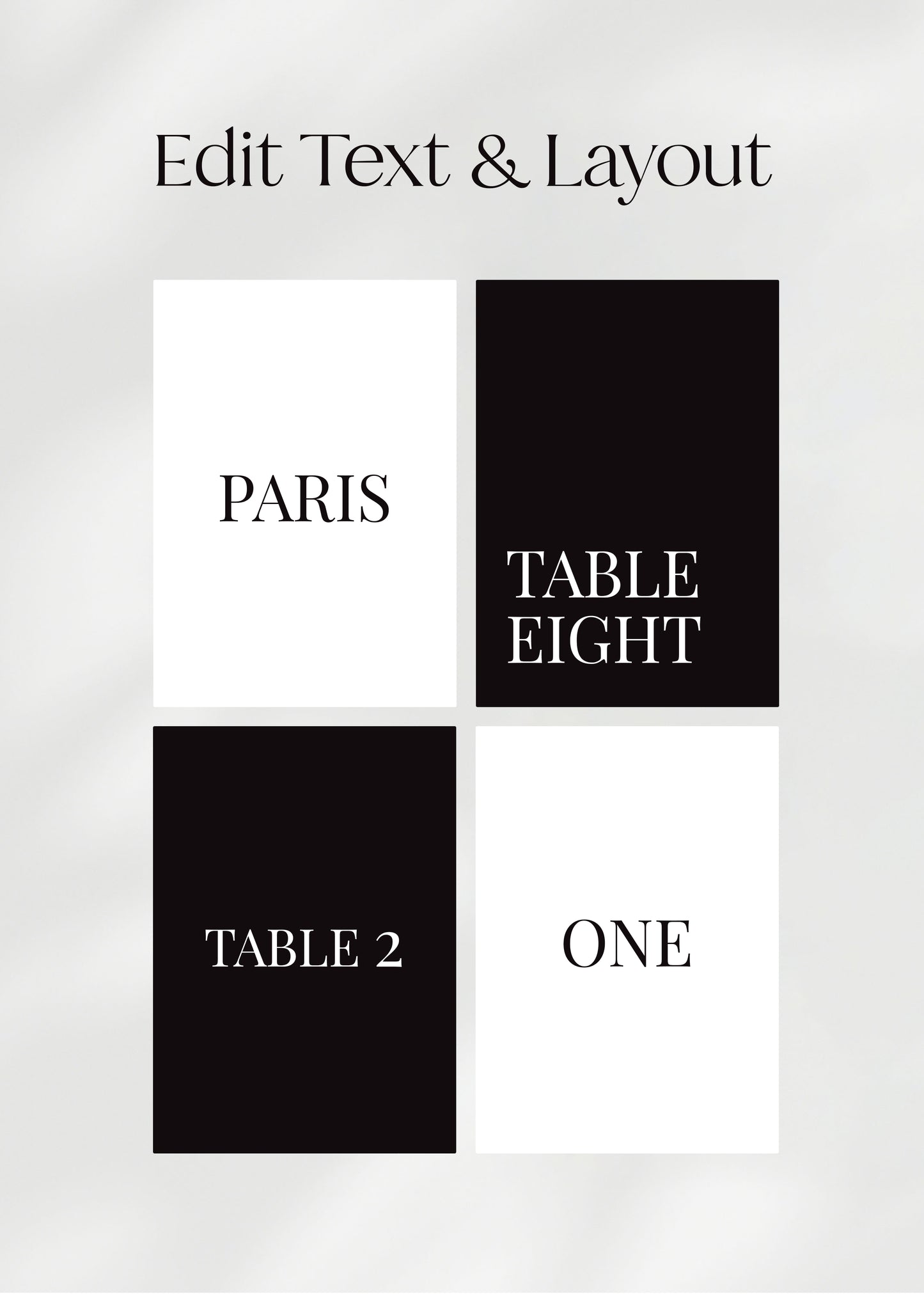 Persephone Table Number Cards | Print at Home