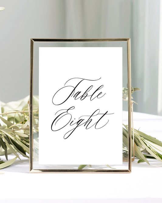 Ophelia Table Number Cards