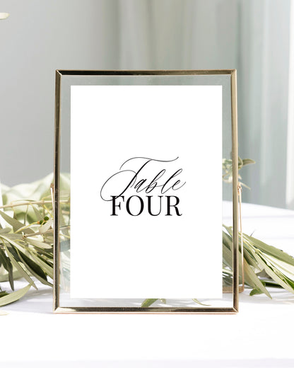 Ophelia Table Number Cards