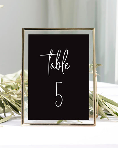 Hera Table Number Cards