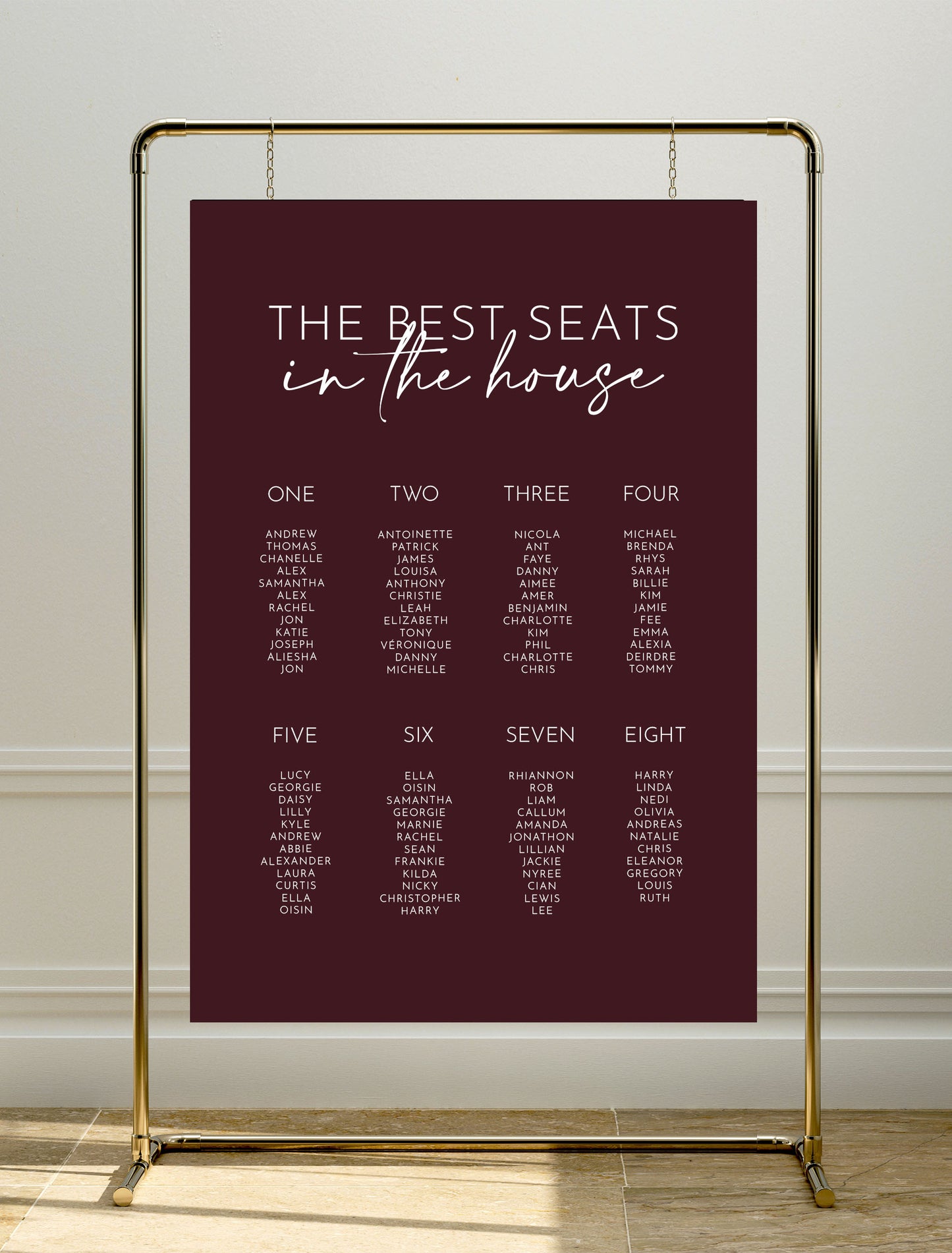 Maia Sign | Table Plan