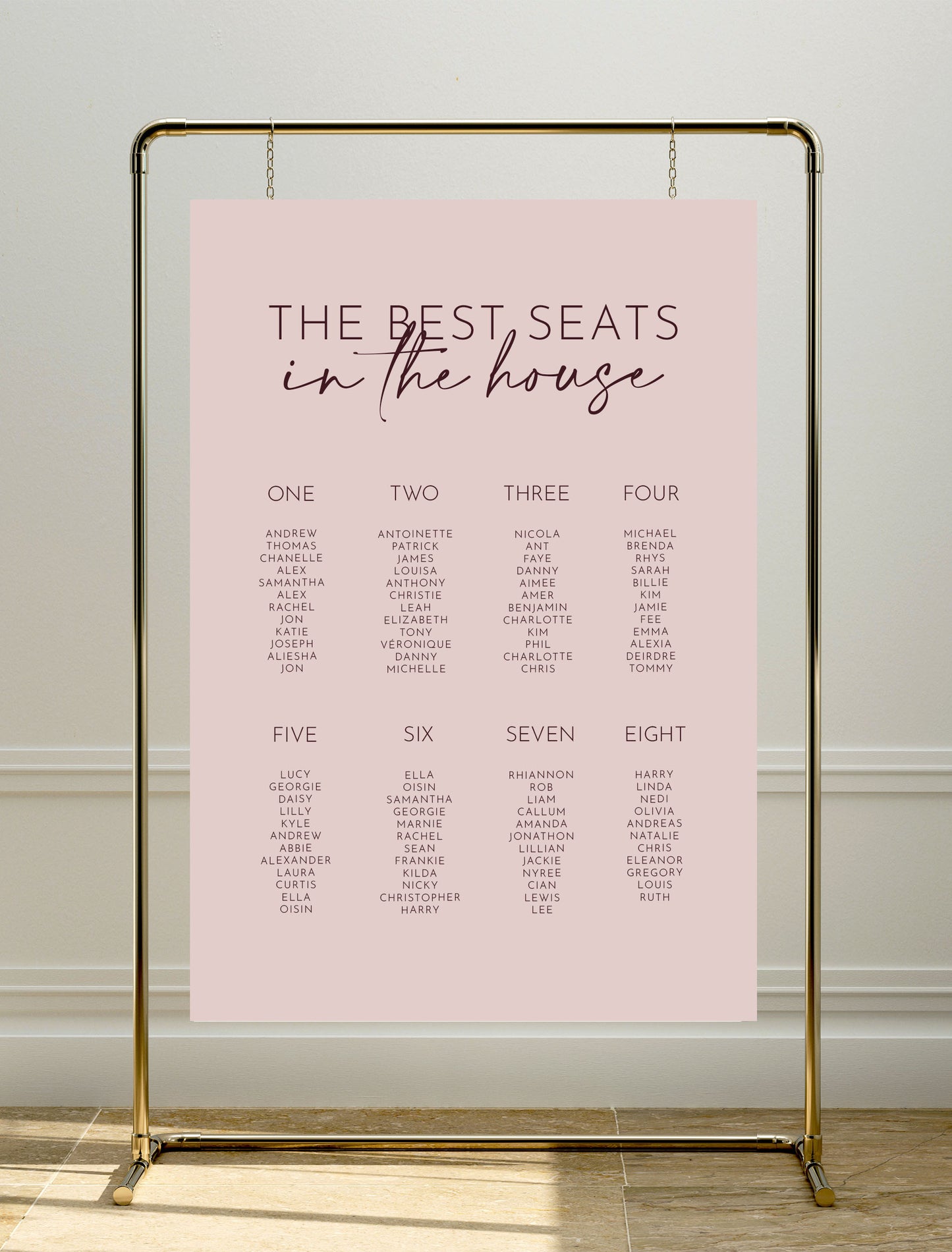 Maia Sign | Table Plan