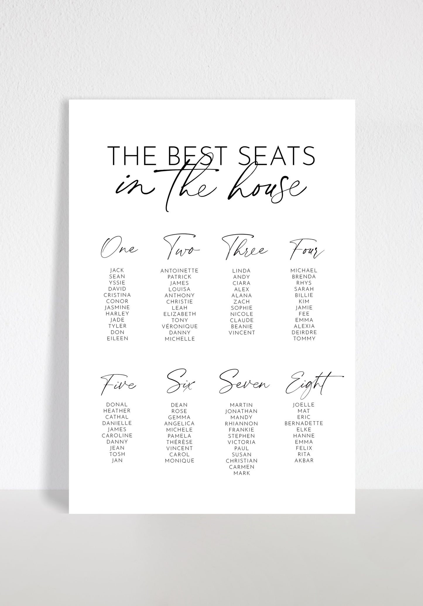 Aura Sign | Table Plan