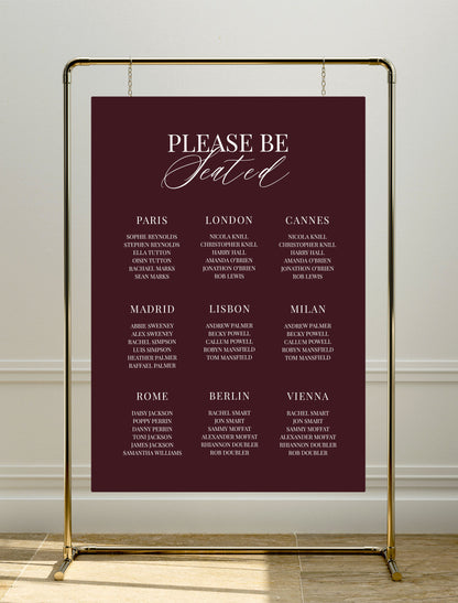 Ophelia Sign | Table Plan