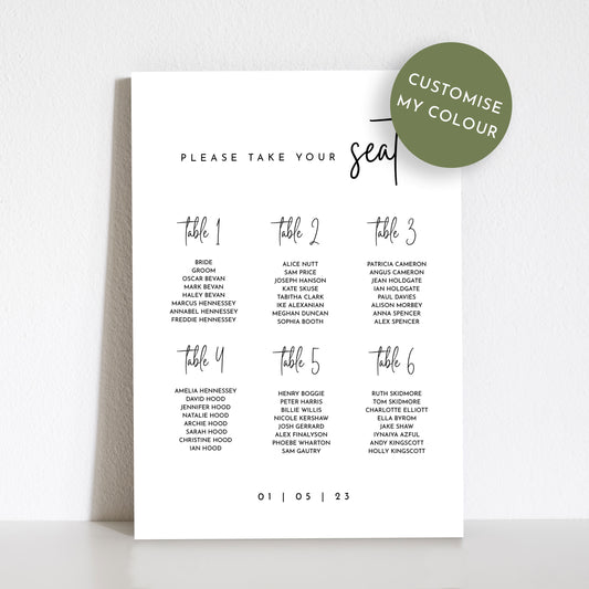 Hera Sign | Table Plan