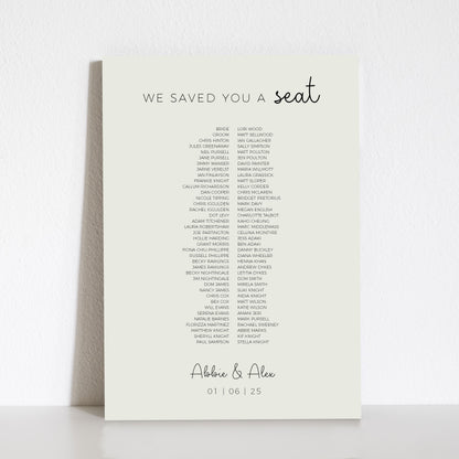 Calli Sign | Table Plan