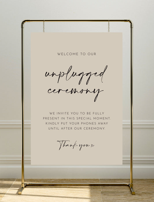 Maia Sign | Unplugged Ceremony Sign