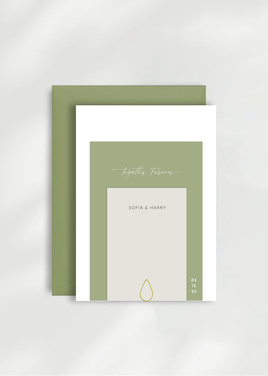 Odite Wedding Invitation | Three Card Suite