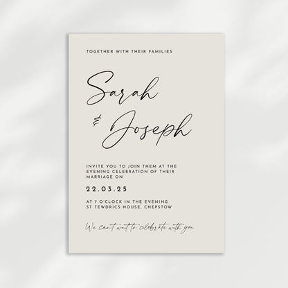 Aura Wedding Invitation | Evening Guest