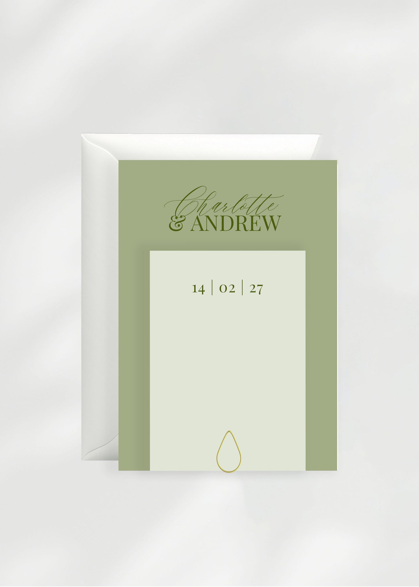 Ophelia Wedding Invitation | Two Card Suite