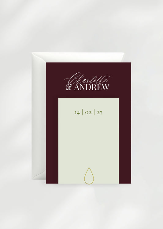Ophelia Wedding Invitation | Two Card Suite