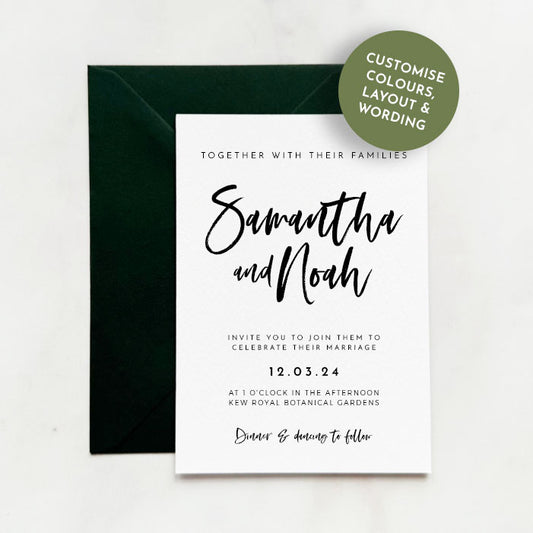 Athena Wedding Invitation (Day Guest)