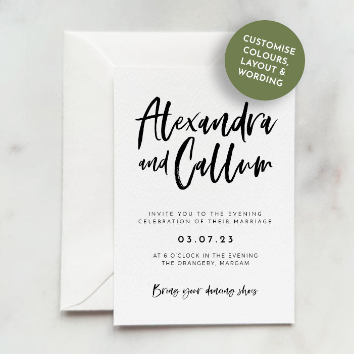 Athena Wedding Invitation (Evening Guest)