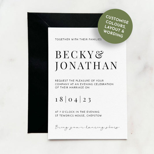 Persephone Wedding Invitation (Evening Guest)